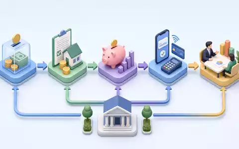 Isometrisches Diagramm zeigt Bankprozesse und Wertschöpfungskette von Wells Fargo & Co., ISIN US9497461015 - Foto: THN