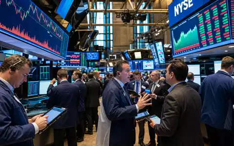 Börsen-Editorial vom NYSE-Handelssaal illustriert die Börsennotierung von Wells Fargo & Co., ISIN US9497461015 - Foto: THN