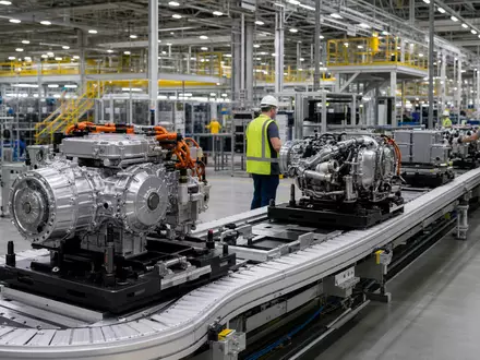 BorgWarner Inc. betreibt eine moderne Antriebstechnik-Montagelinie für Elektroantriebe in Michigan, ISIN US0991991063 - Foto: THN