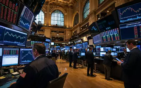 BorgWarner Inc. NYSE-Handelssaal zeigt Automobilzulieferer-Sektor-Charts mit aktiven Händlern in New York, ISIN US0991991063 - Foto: THN