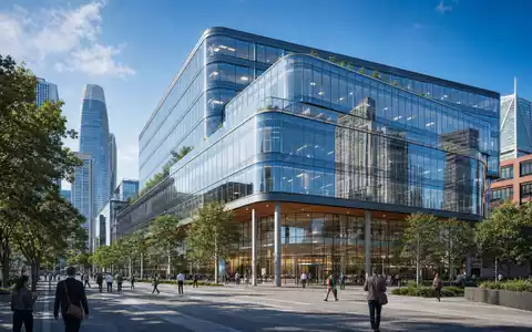 Block Inc. betreibt modernen Glasgebäude-Firmensitz in San Francisco – ISIN US8522341036 Fintech-Konzern - Foto: THN