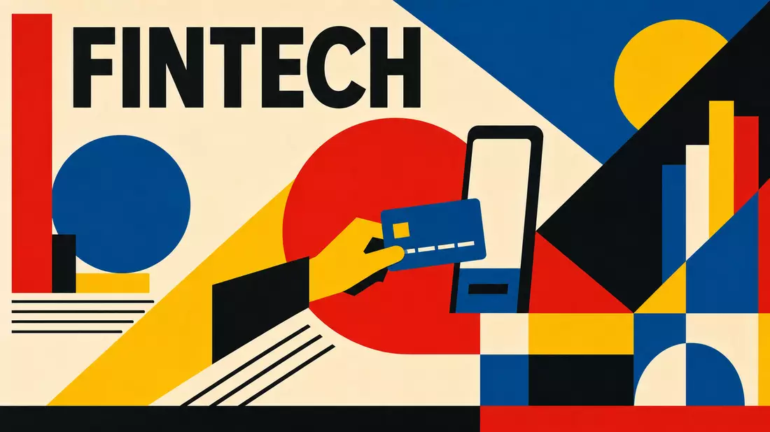 Bauhaus-Poster geometrisch Fintech Primärfarben Block Inc. modernistisch