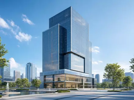 Rio Tinto plc (ISIN GB0007188757) unterhält Konzernbüros, symbolisiert durch diesen modernen Glasfassaden-Bürokomplex - Foto: THN