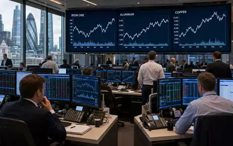 Rio Tinto plc (ISIN GB0007188757) wird an der Londoner Börse gehandelt, dargestellt im geschäftigen Trading-Floor-Editorial - Foto: THN
