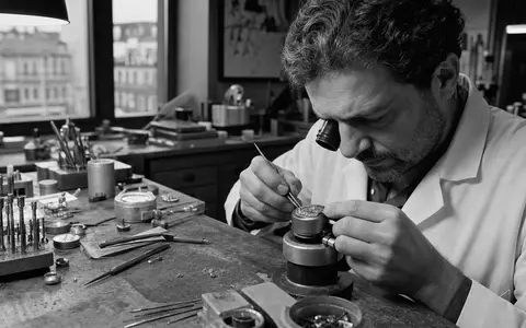 Schwarzweiß-Reportage dokumentiert traditionelles Juwelier-Handwerk bei Cie Financière Richemont, ISIN CH0210483332, in einem Genfer Atelier - Foto: THN