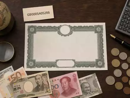 HSBC Holdings plc (ISIN GB0005405286) verwaltet globale Finanzströme, symbolisiert durch internationale Banknoten und Zertifikate - Foto: THN