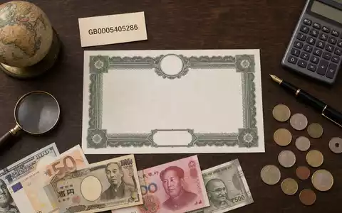 HSBC Holdings plc (ISIN GB0005405286) verwaltet globale Finanzströme, symbolisiert durch internationale Banknoten und Zertifikate - Foto: THN