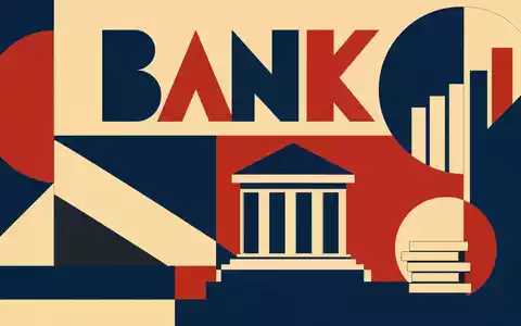 HSBC Holdings plc (ISIN GB0005405286) steht sinnbildlich für die Bankenbranche in diesem geometrischen Poster - Foto: THN