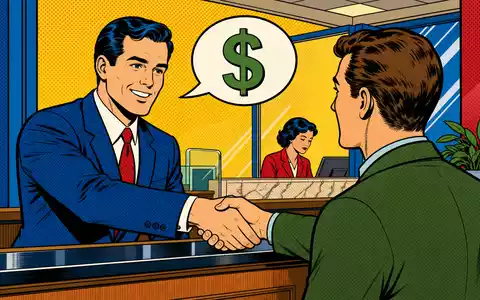 HSBC Holdings plc (ISIN GB0005405286) pflegt Kundenbeziehungen im Retail-Banking, dargestellt in bunter Pop-Art-Optik - Foto: THN