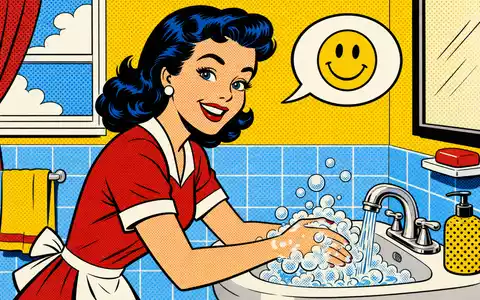 Unilever plc (ISIN GB00B10RZP78) prägt den Alltag mit Hygieneprodukten, comichaft dargestellt in fröhlicher Pop-Art-Szene - Foto: THN