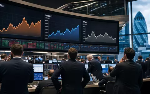 Trading-Floor mit Rohstoffcharts illustriert das Börsengeschehen rund um Glencore plc, ISIN JE00B4T3BW64 - Foto: THN