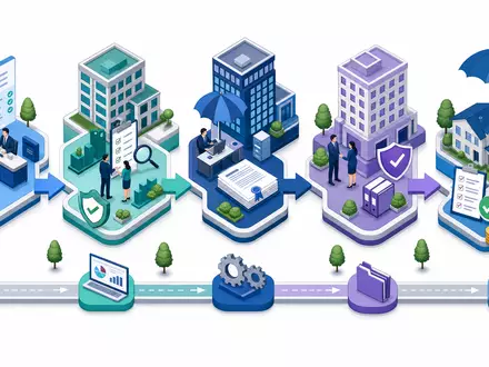 Isometrisches 3D-Diagramm der Wertschöpfungskette von Arthur J. Gallagher & Co., ISIN US3635761097 - Foto: THN
