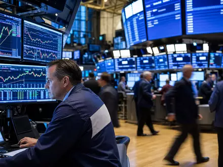 AT&T Inc. NYSE-Handelssaal Börsen-Editorial mit Telekommunikationssektor-Charts und Händlern für die Aktie US00206R1023 - Foto: THN