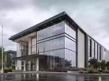 Atmos Energy Corp. modernes Betriebszentrum Architektur-Render in Texas mit Glasfassade, ISIN US0495601058 - Foto: THN
