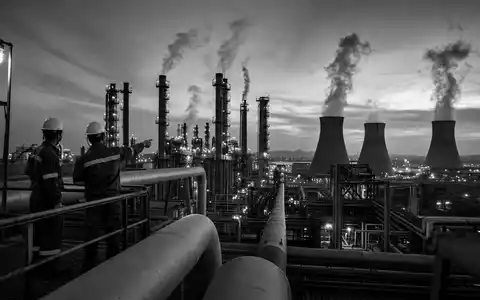 BASF SE (ISIN DE000BASF111) beschäftigt Ingenieure, die nachts an Chemieanlagen mit Kühltürmen und Dampf arbeiten - Foto: THN