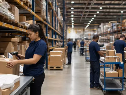 eBay Inc. Logistikzentrum mit ISIN US2786421030 zeigt globalen E-Commerce im produktiven Lageralltag deutlich - Foto: THN