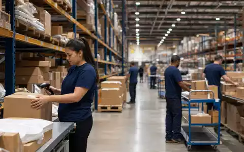 eBay Inc. Logistikzentrum mit ISIN US2786421030 zeigt globalen E-Commerce im produktiven Lageralltag deutlich - Foto: THN