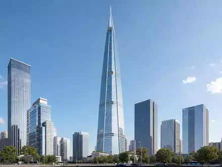 Architektur-Render eines schlanken Wolkenkratzers reprÀsentiert Cloud-Software-Sektor von Salesforce Inc., ISIN US78409V1044, in urbaner Skyline - Foto: THN