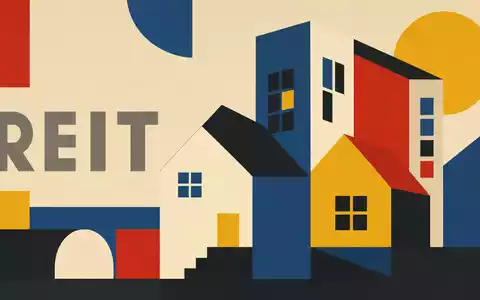 Kojamo Oyj FI4000292438 als Bauhaus-Poster mit geometrischen Formen und dem Sektor-Kürzel REIT - Foto: THN