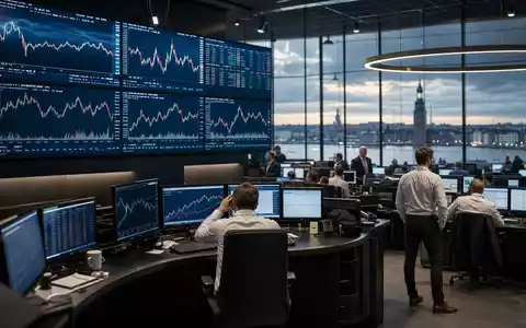 Kojamo Oyj FI4000292438 im Börsen-Editorial zeigt Trading-Floor mit Immobilien-Charts der Nasdaq Helsinki - Foto: THN