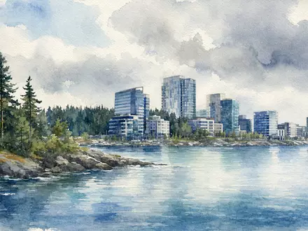 Metso Oyj Heimatstadt Espoo Finnland Kueste als farbige Aquarellmalerei ISIN FI0009014575 nordische Landschaft - Foto: THN