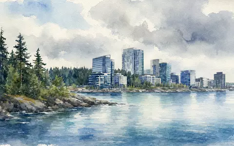 Metso Oyj Heimatstadt Espoo Finnland Kueste als farbige Aquarellmalerei ISIN FI0009014575 nordische Landschaft - Foto: THN