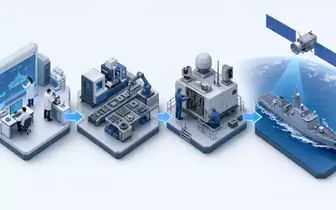 Kongsberg Gruppen ASA NO0003043309 zeigt eine isometrische Wertschöpfungskette von Verteidigungssystemen und Sensorik - Foto: THN