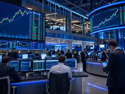 Börsen-Editorial-Bild zeigt Trading-Floor der Nasdaq Stockholm mit Charts zu Loomis AB SE0014556112 Aktienkurs - Foto: THN