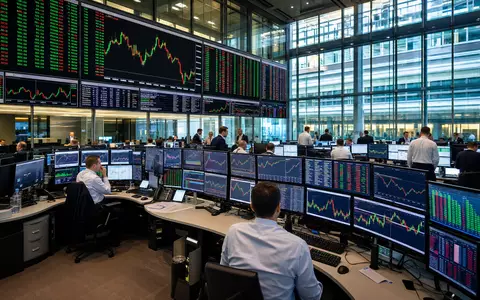 Deutz AG Börsenhandel DE0006305006 am Frankfurter Parkett zeigt Maschinenbau Sektor Charts auf Bildschirmen - Foto: THN