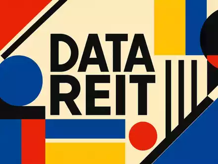Digital Realty Trust als Bauhaus Poster mit geometrischen Formen und Sektor Text DATA REIT US2538681030 - Foto: THN