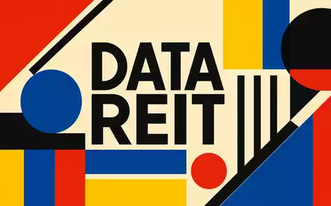 Digital Realty Trust als Bauhaus Poster mit geometrischen Formen und Sektor Text DATA REIT US2538681030 - Foto: THN