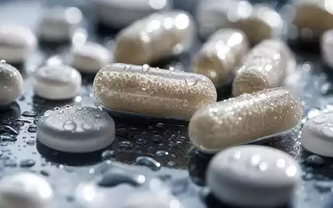 Vertex Pharma US92532F1003 zeigt eine Makroaufnahme von Pharma-Kapseln und Tabletten mit feinen Wassertropfen - Foto: THN