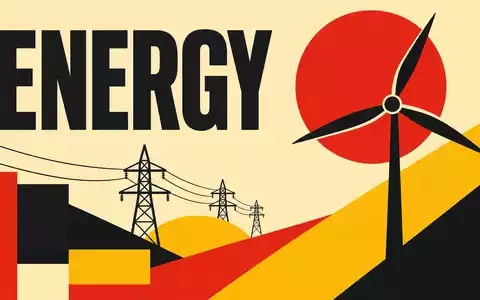 Vistra Corp. (ISIN US92840V1017) symbolisiert durch ein geometrisches Bauhaus-Poster mit dem Wort ENERGY - Foto: THN