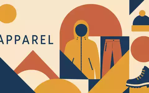 Bauhaus-Poster mit geometrischen Formen und Sektor-Text APPAREL, VF Corporation ISIN US9255241033 steht für Bekleidungsbranche - Foto: THN