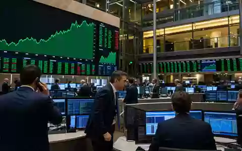 Handelsraum der Borsa Italiana mit FTSE-MIB-Charts symbolisiert Börsennotierung von Brunello Cucinelli S.p.A., ISIN IT0004764699 - Foto: THN