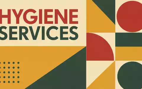 Bauhaus-Poster mit geometrischen Formen symbolisiert Hygieneservice-Branche von Rentokil Initial plc, ISIN GB00B082RF11, klare moderne Gestaltung - Foto: THN