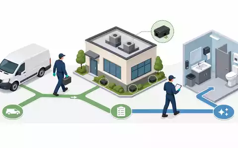 Isometrische 3D-Grafik veranschaulicht Wertschöpfungskette der Schädlingsbekämpfung von Rentokil Initial plc, ISIN GB00B082RF11, übersichtlich dargestellt - Foto: THN