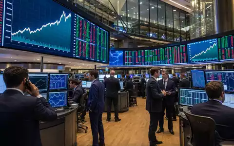 Börsen-Editorial zeigt Trading-Floor mit Charts, relevant für Rentokil Initial plc, ISIN GB00B082RF11, gelistetes Unternehmen - Foto: THN