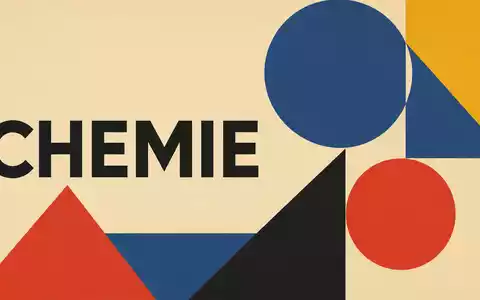Croda International Plc (ISIN GB00BJFFLV09) inspiriert dieses geometrische Bauhaus-Poster mit Sektor-Text CHEMIE und Farbformen - Foto: THN