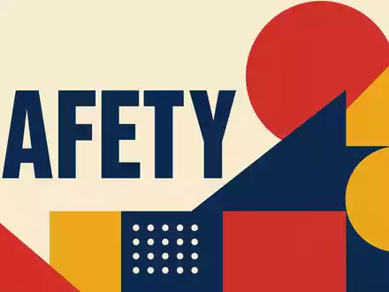 Halma plc (ISIN GB0004052071) wird hier als geometrisches Bauhaus-Poster mit dem Sektor-Schriftzug SAFETY dargestellt - Foto: THN