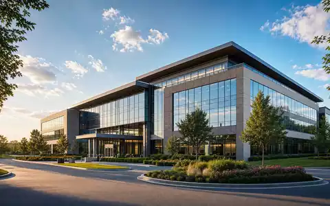 Allstate Corp. US0200021014 zeigt das moderne Versicherungs-Konzerngebäude in Illinois als fotorealistisches Architektur-Rendering - Foto: THN