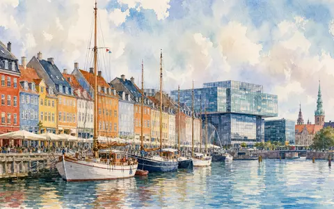 Novo Nordisk A/S (ISIN DK0060534915) hat seinen Firmensitz nahe Kopenhagen, dargestellt hier als stimmungsvolles AquarellgemÀlde - Foto: THN