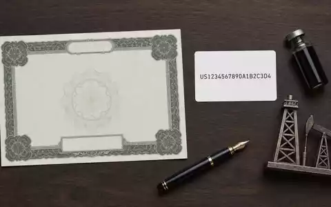 Flatlay-Arrangement mit Aktienzertifikat und Ölutensilien symbolisiert eine Investition in Shell plc, Wertpapierkennung NL0000009827, am Energiemarkt - Foto: THN