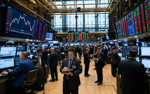 NYSE-Handelssaal-Editorial für Bank of New York Mellon Aktie ISIN US0640581007 an der Börse - Foto: THN
