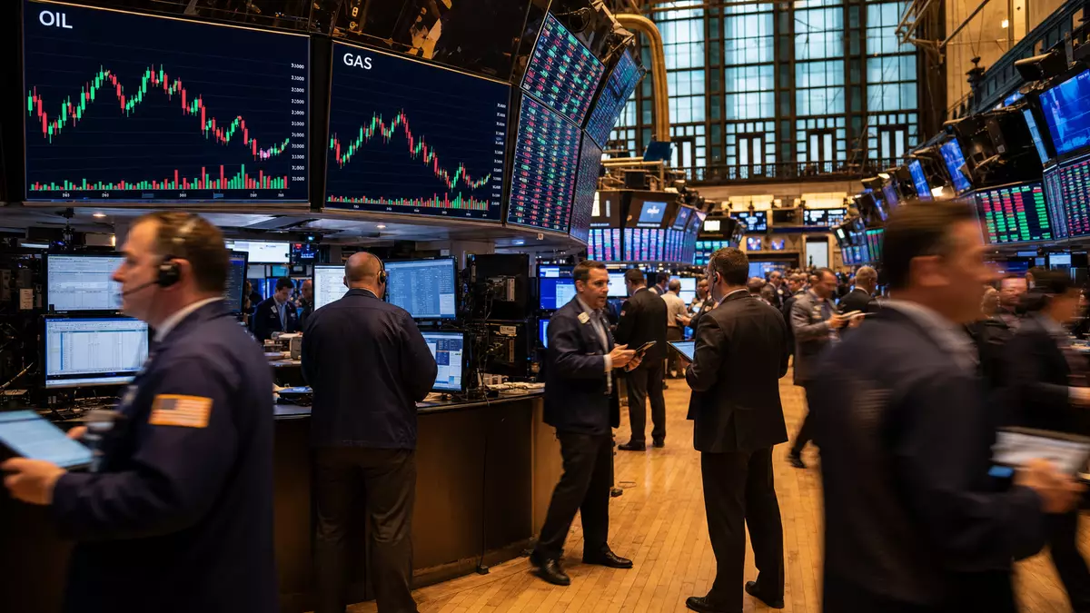 NYSE Trading-Floor mit OIL GAS Sektorkursen passend zu Baker Hughes Co. ISIN US0567521085