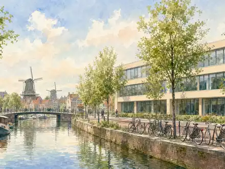 Das Aquarell zeigt Alphen aan den Rijn, den Sitz von Wolters Kluwer N.V. (NL0000395903) - Foto: THN