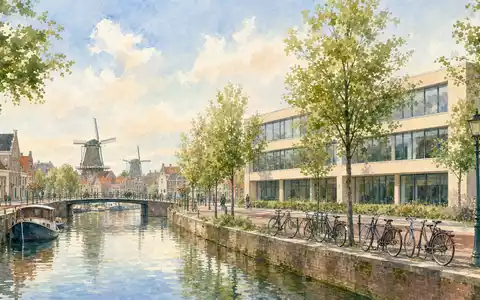 Das Aquarell zeigt Alphen aan den Rijn, den Sitz von Wolters Kluwer N.V. (NL0000395903) - Foto: THN