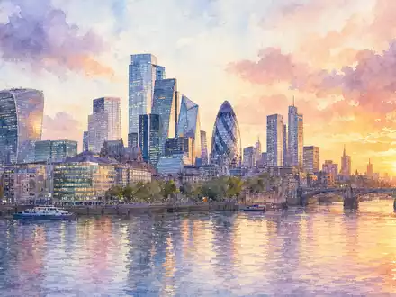 Barclays plc (ISIN GB0031348658) hat ihren Hauptsitz in der eindrucksvollen Skyline der Themse-Metropole London - Foto: THN