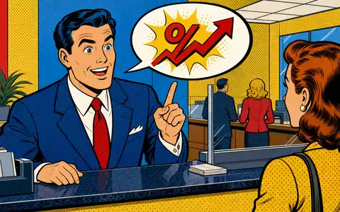 Barclays plc (ISIN GB0031348658) präsentiert Bankgeschäft farbenfroh als stilisierte Pop-Art-Comic-Szene am Schalter - Foto: THN