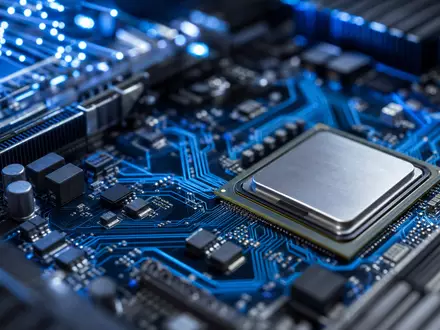 Capgemini SE (ISIN FR0000125338) steht sinnbildlich für digitale Technik, gezeigt in makroskopischer Chip-Detailaufnahme - Foto: THN